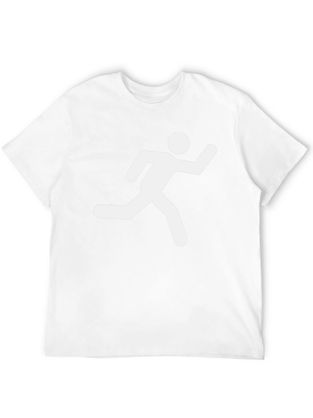 Running Man Graphic Tee - Black Cotton T-Shirt