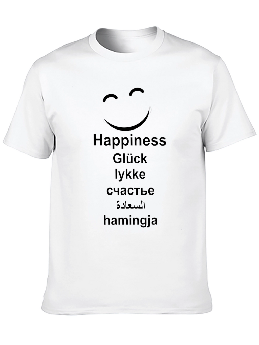 Happiness T-Shirt: Multilingual Joy