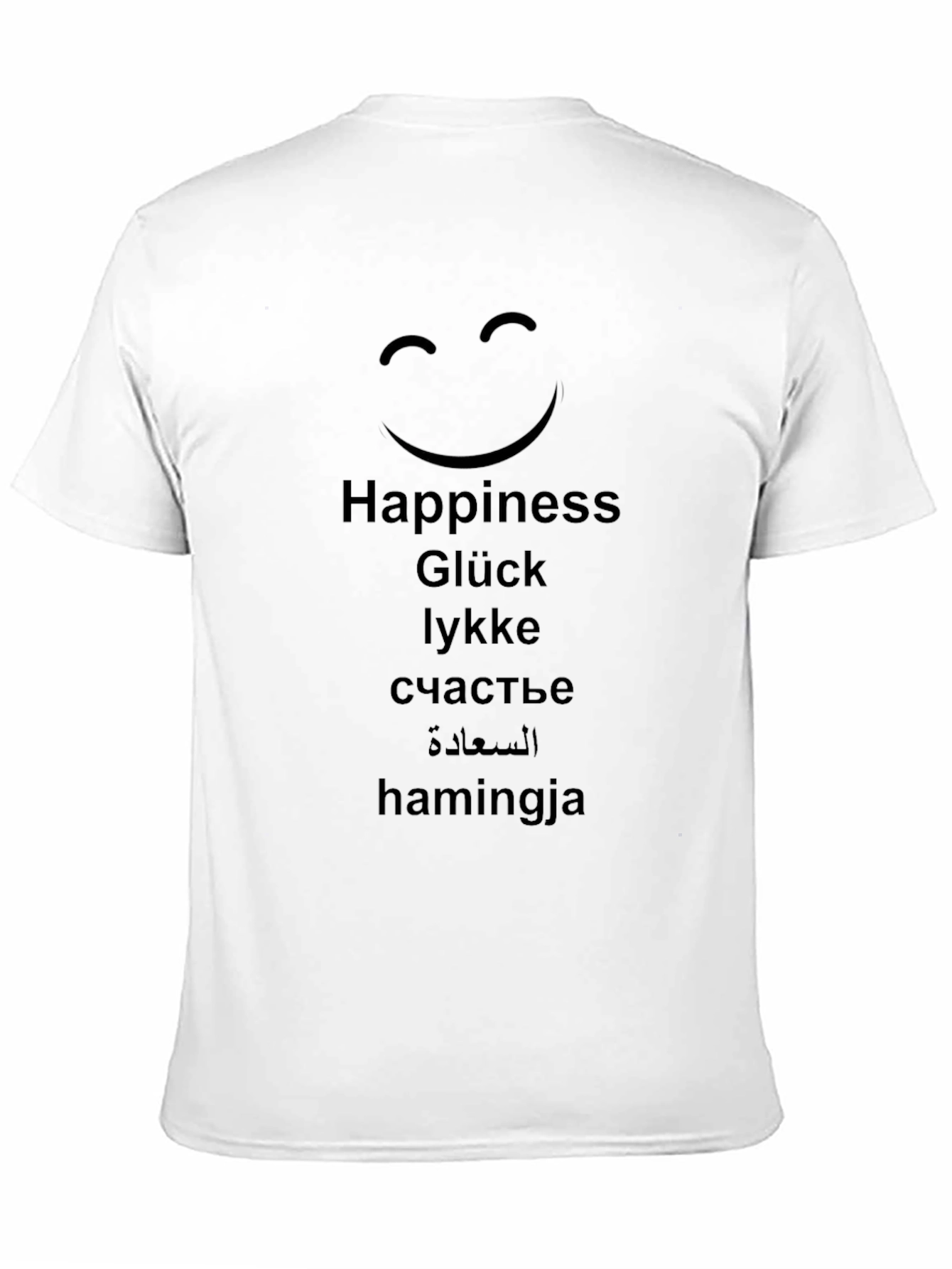 Happiness T-Shirt: Multilingual Joy