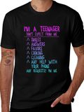 Teenager Expectation T-Shirt Funny Novelty Tee