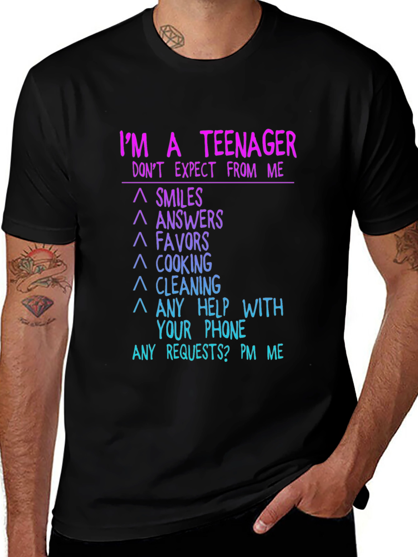 Teenager Expectation T-Shirt Funny Novelty Tee