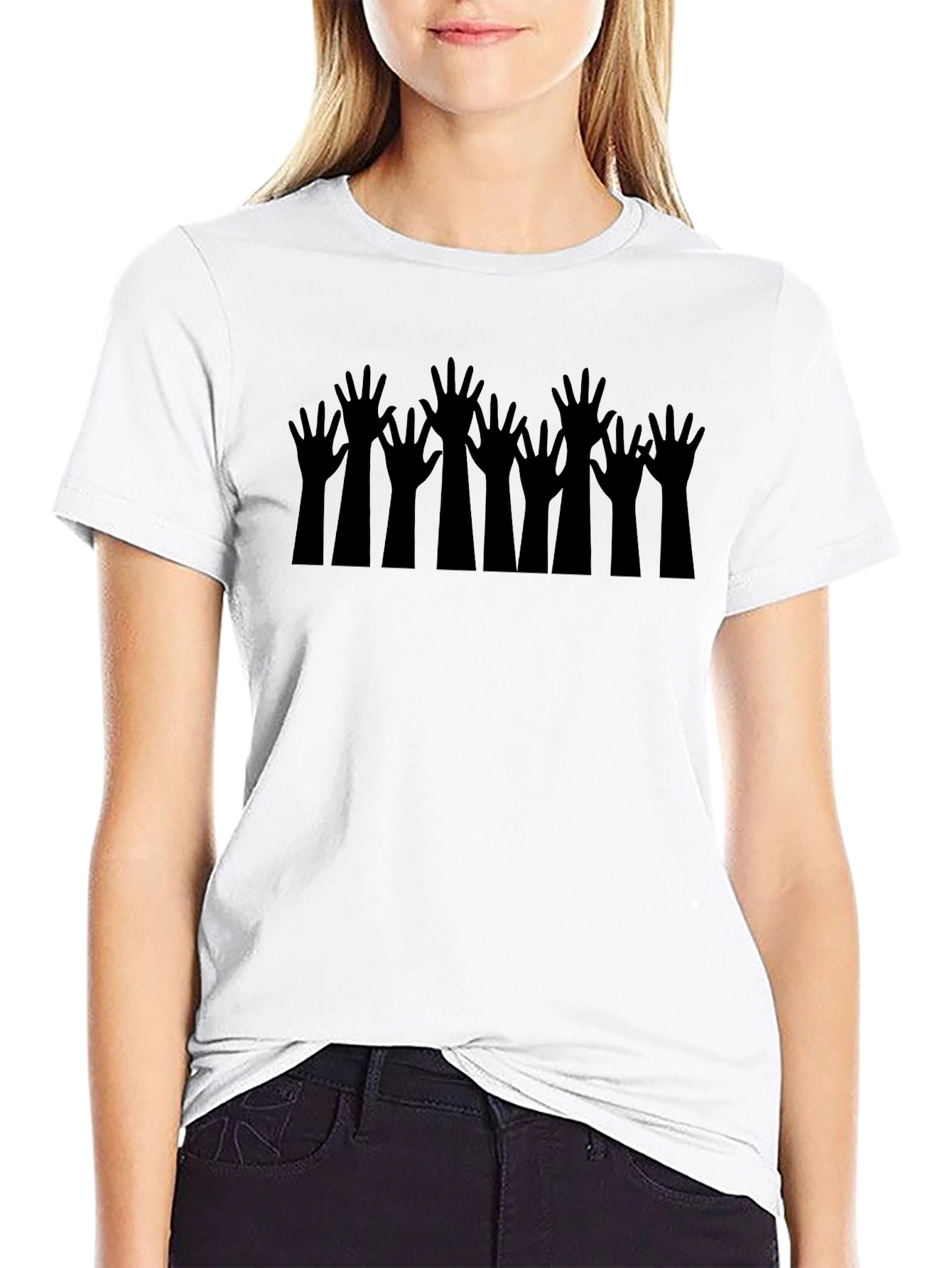 Rising Hands Black T-Shirt