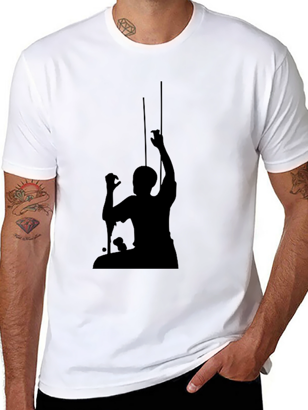 Silhouette Graphic Print Tee - Classic Black