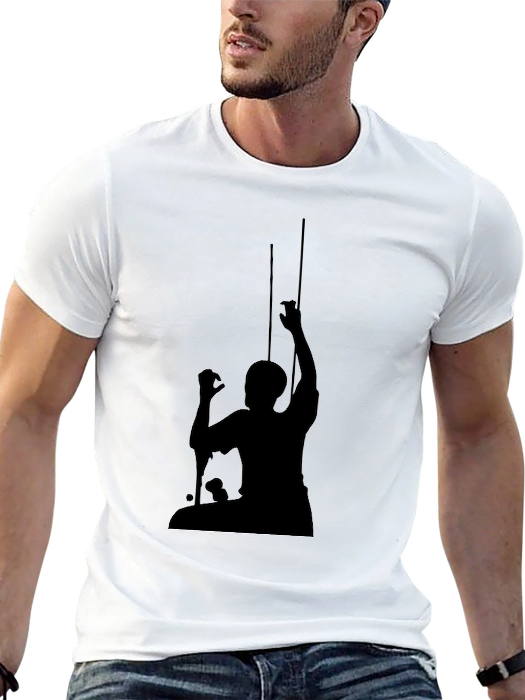 Silhouette Graphic Print Tee - Classic Black