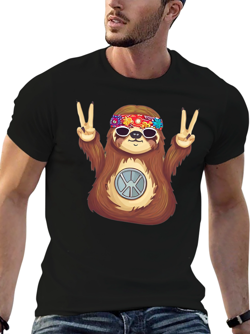 Peace Sloth Graphic Tee - Relaxed Fit