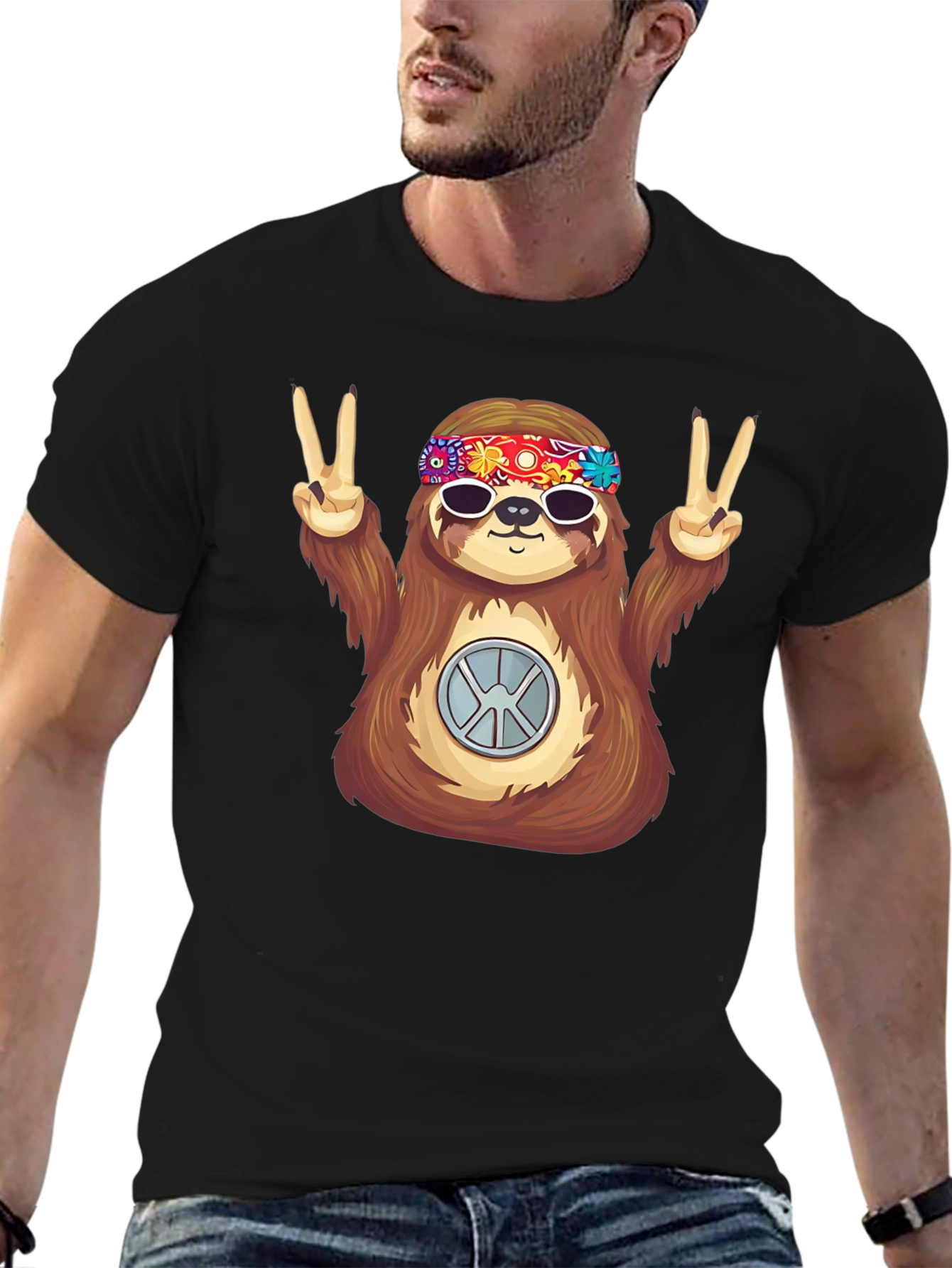 Peace Sloth Graphic Tee - Relaxed Fit