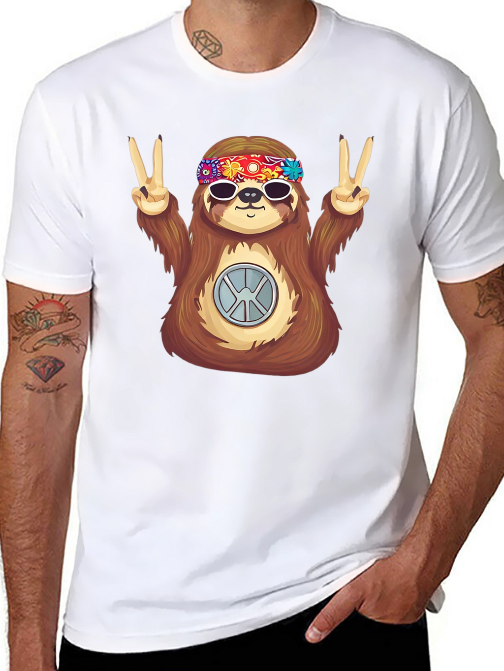 Peace Sloth Graphic Tee - Relaxed Fit
