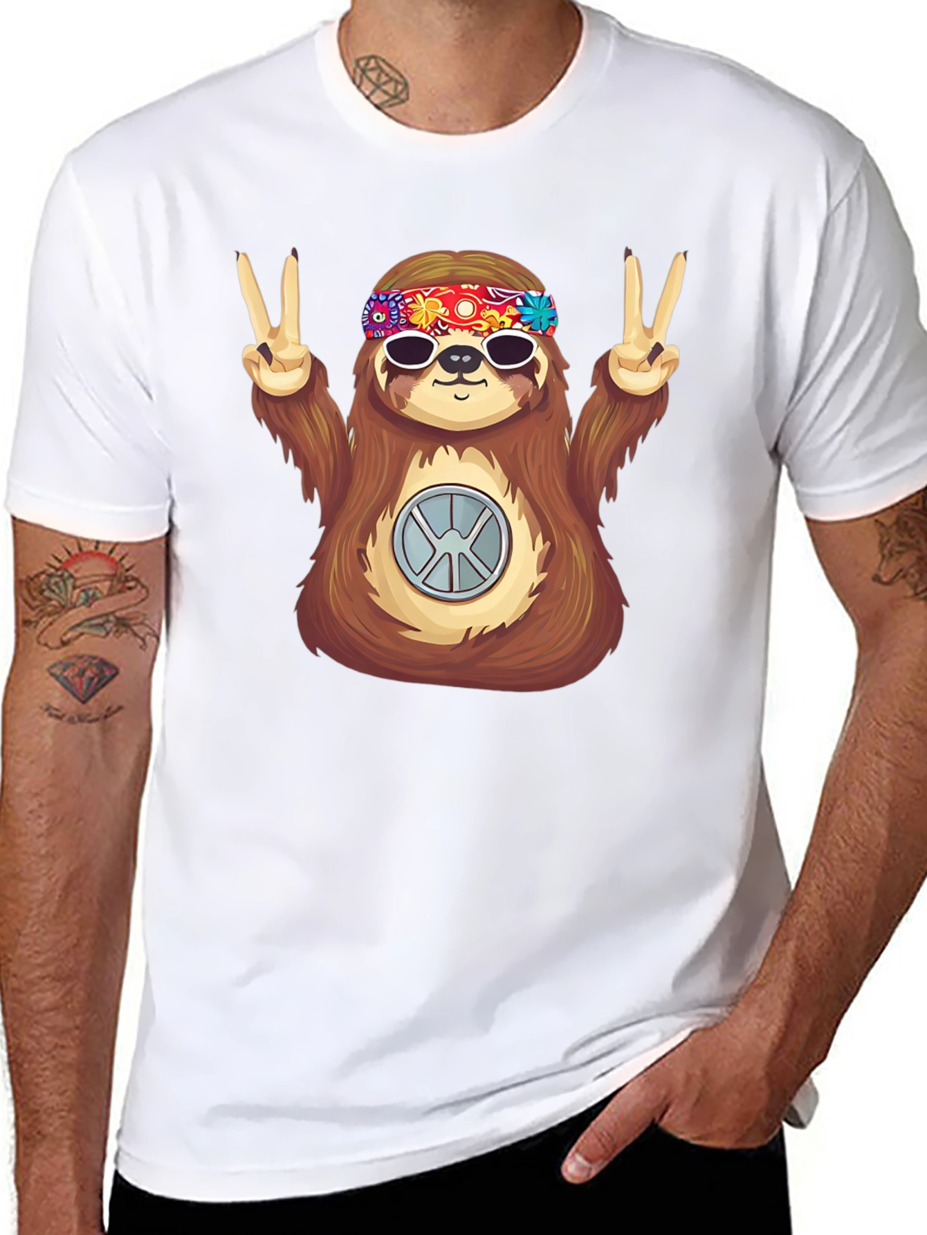 Peace Sloth Graphic Tee - Relaxed Fit