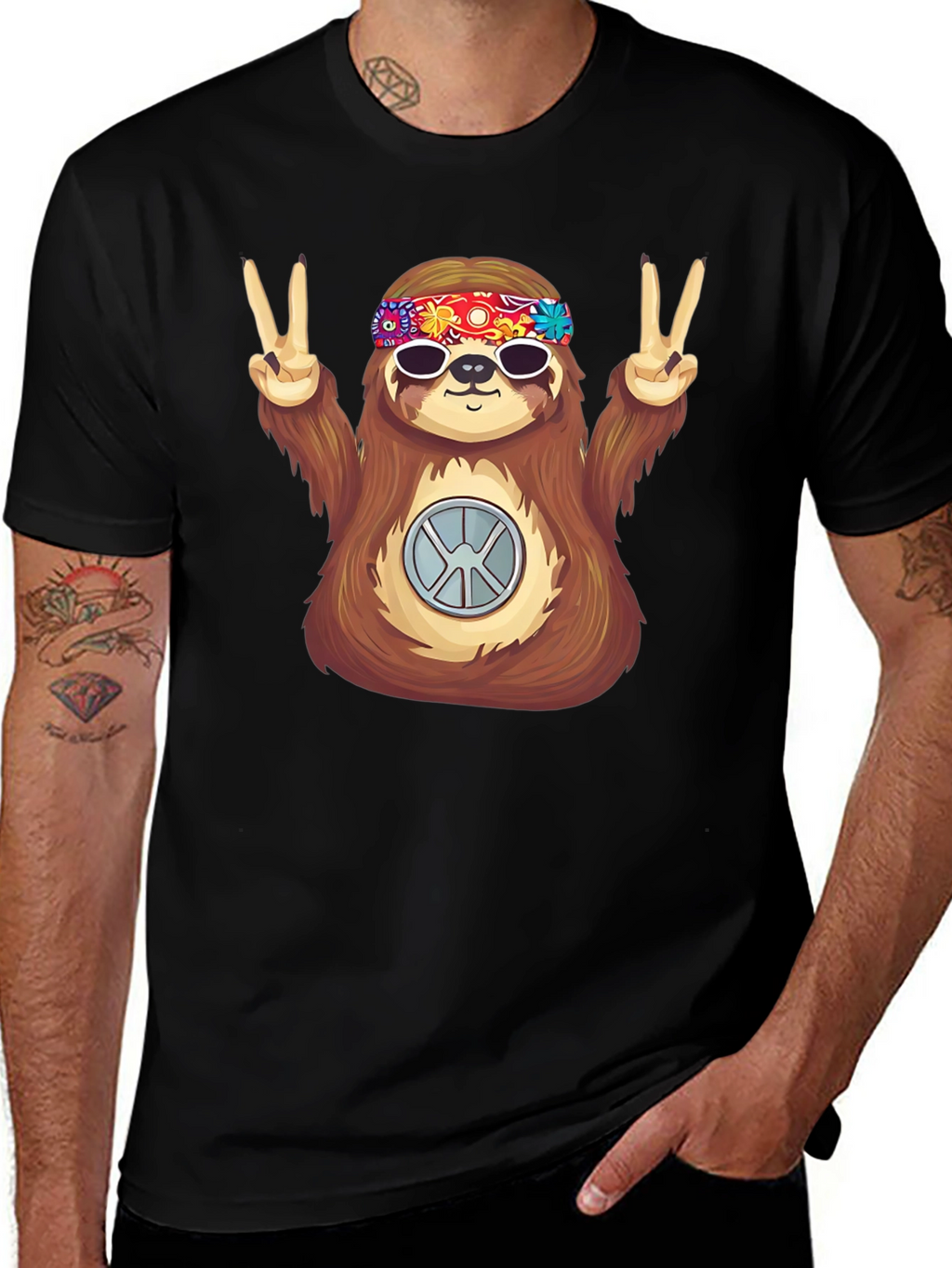Peace Sloth Graphic Tee - Relaxed Fit