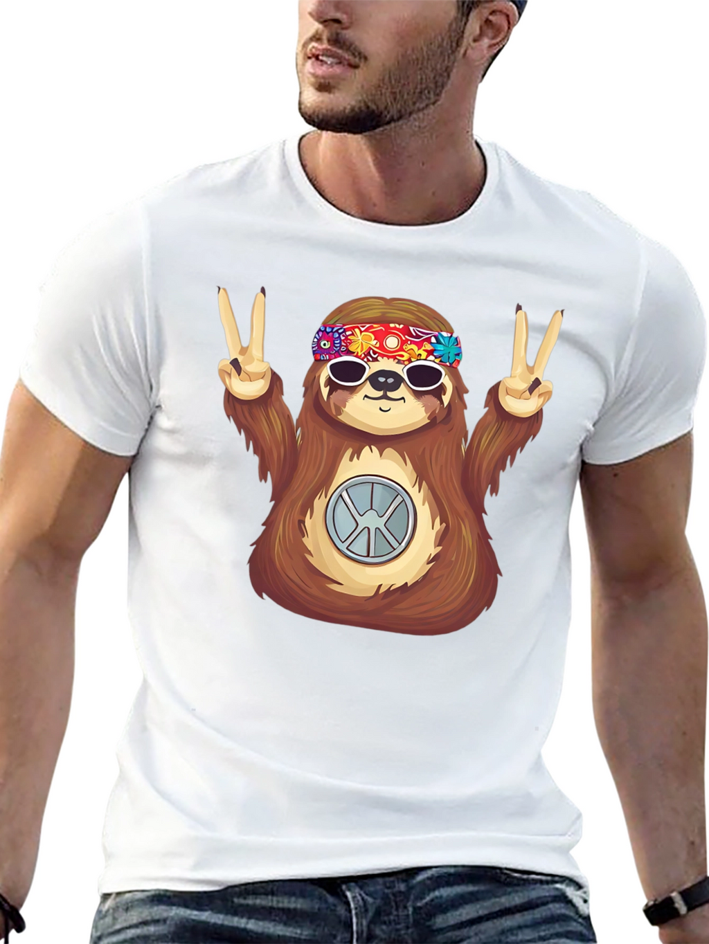 Peace Sloth Graphic Tee - Relaxed Fit