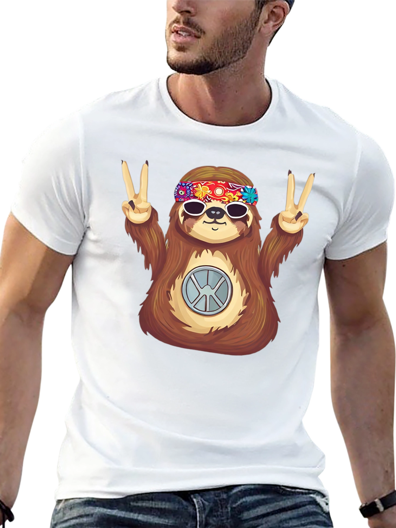 Peace Sloth Graphic Tee - Relaxed Fit