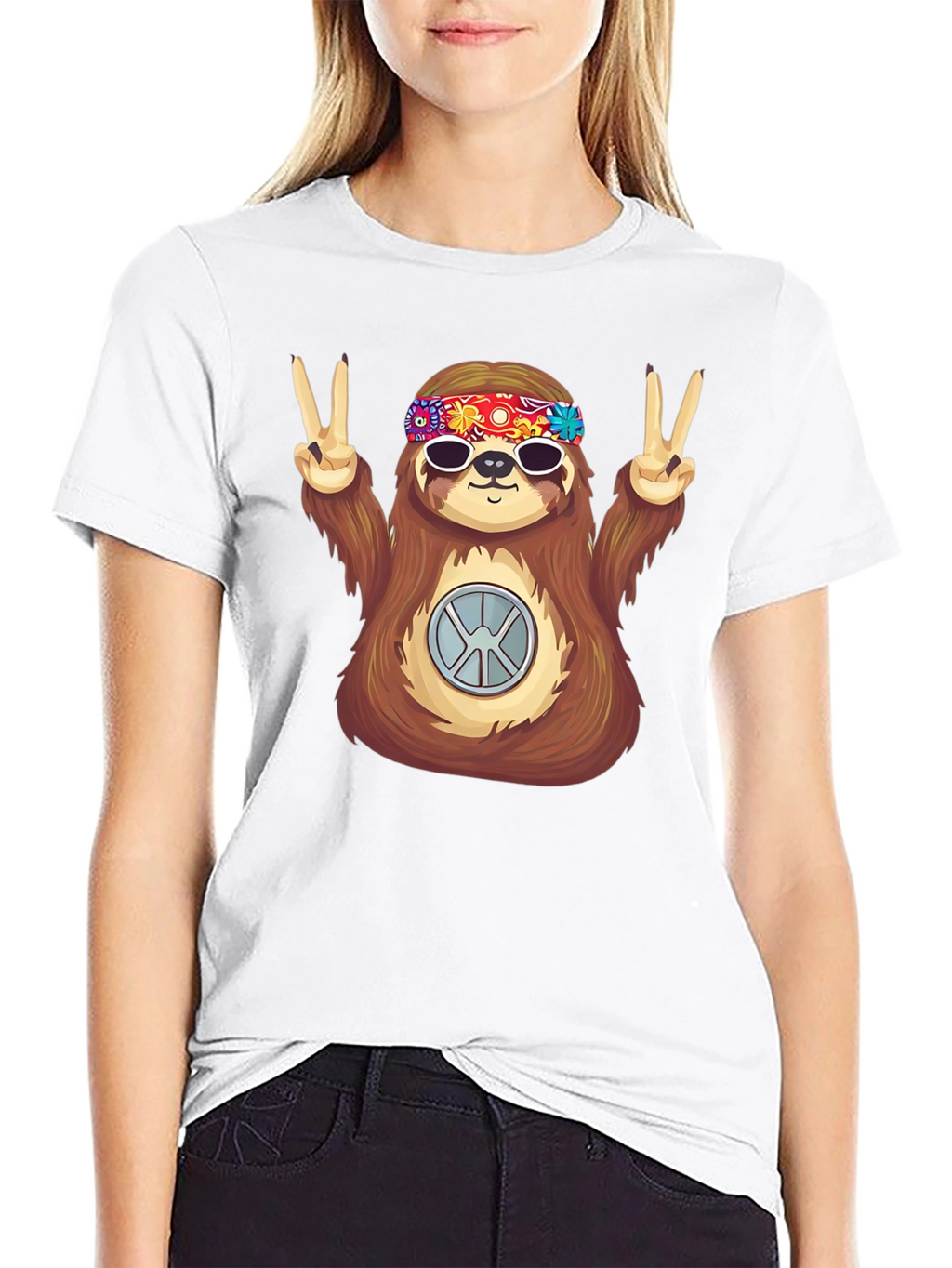 Peace Sloth Graphic Tee - Relaxed Fit
