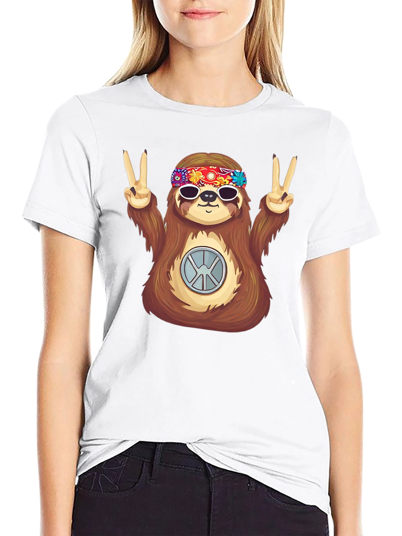 Peace Sloth Graphic Tee - Relaxed Fit