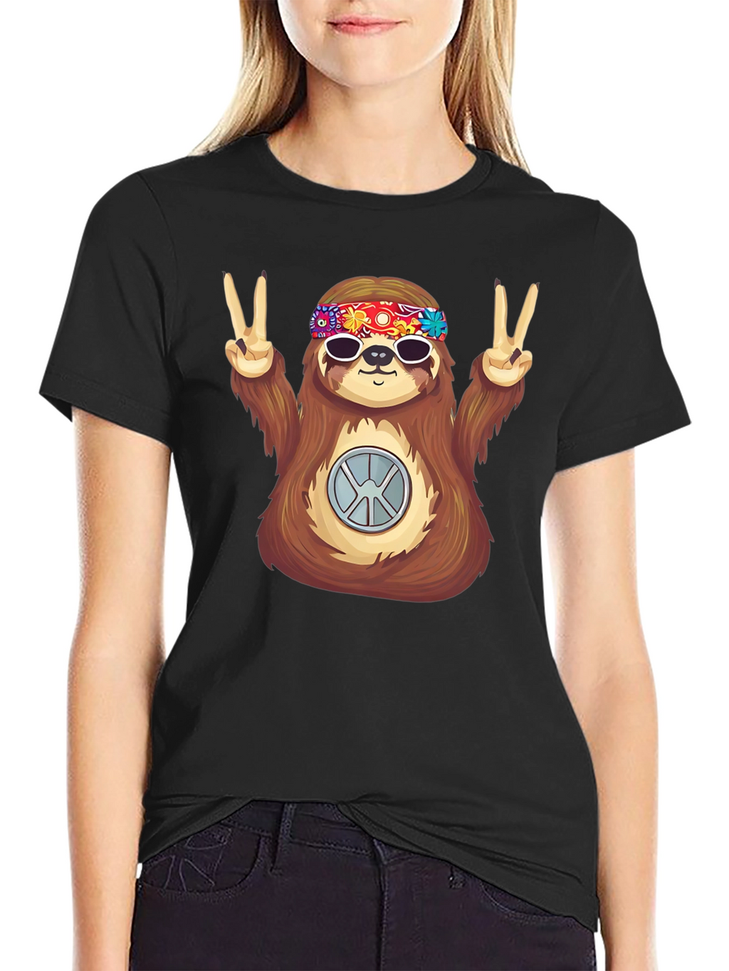 Peace Sloth Graphic Tee - Relaxed Fit