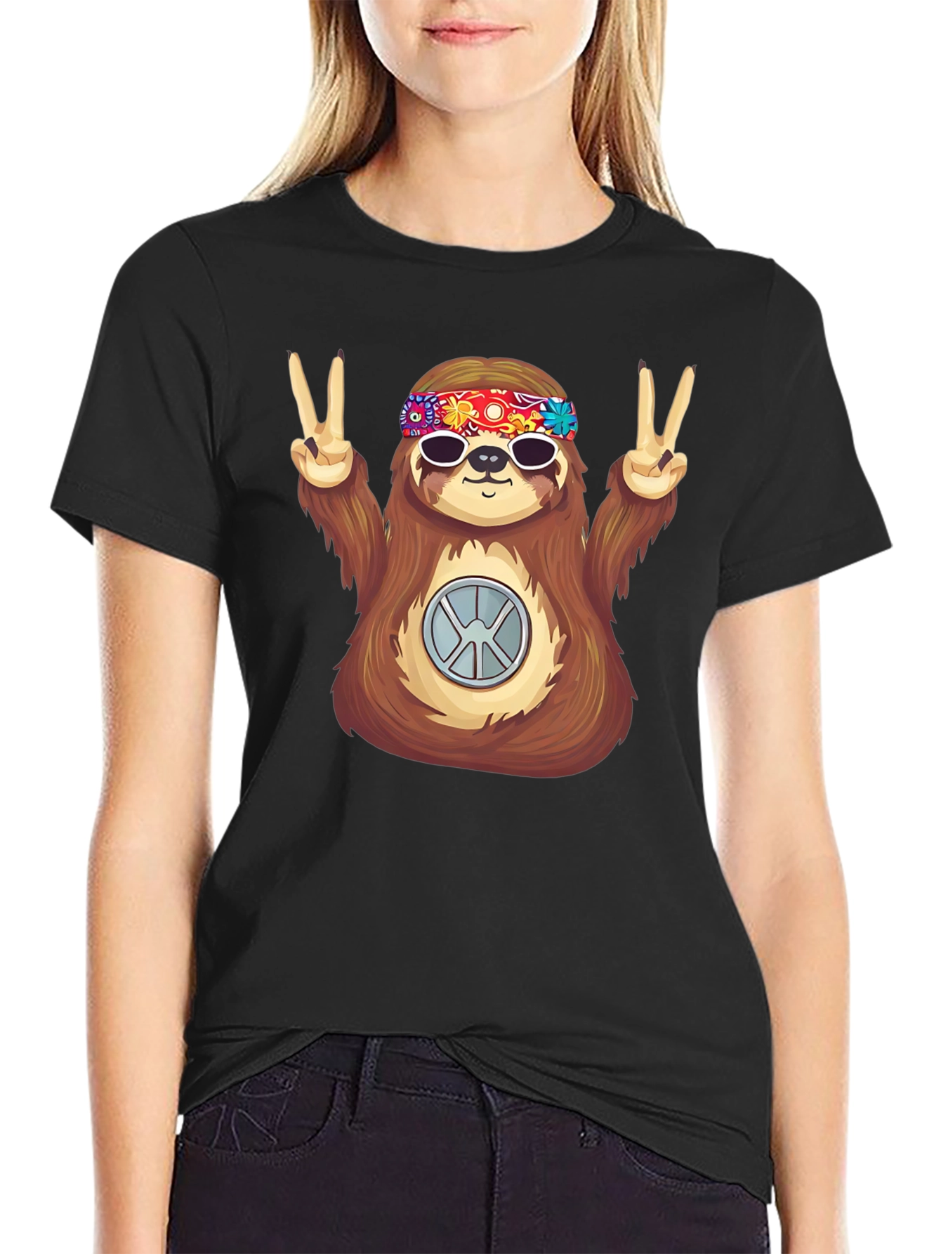 Peace Sloth Graphic Tee - Relaxed Fit