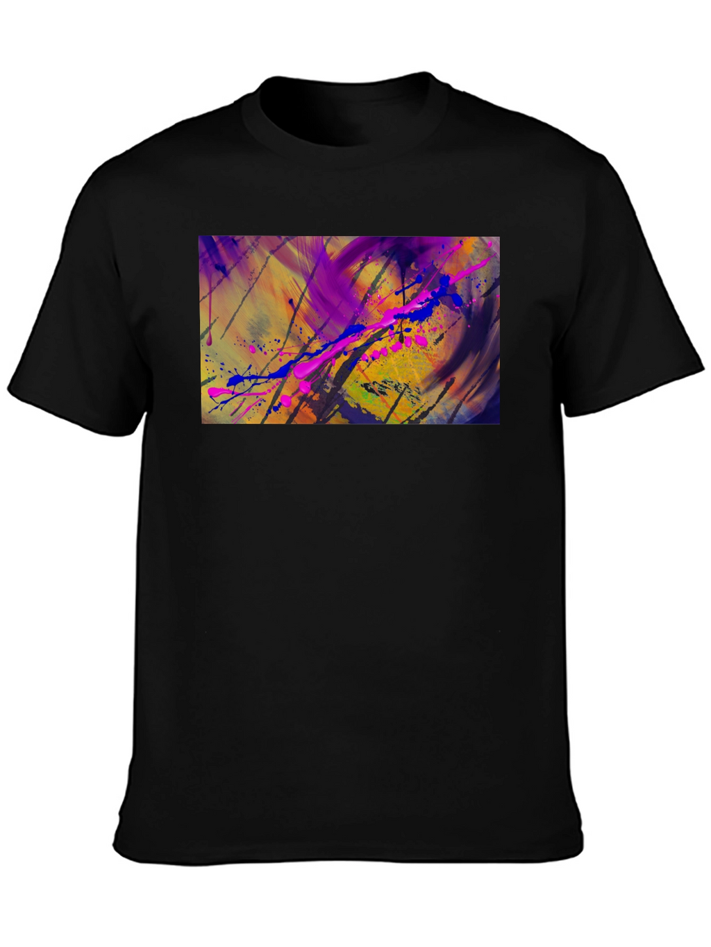 Abstract Art Black T-Shirt - Unique Style
