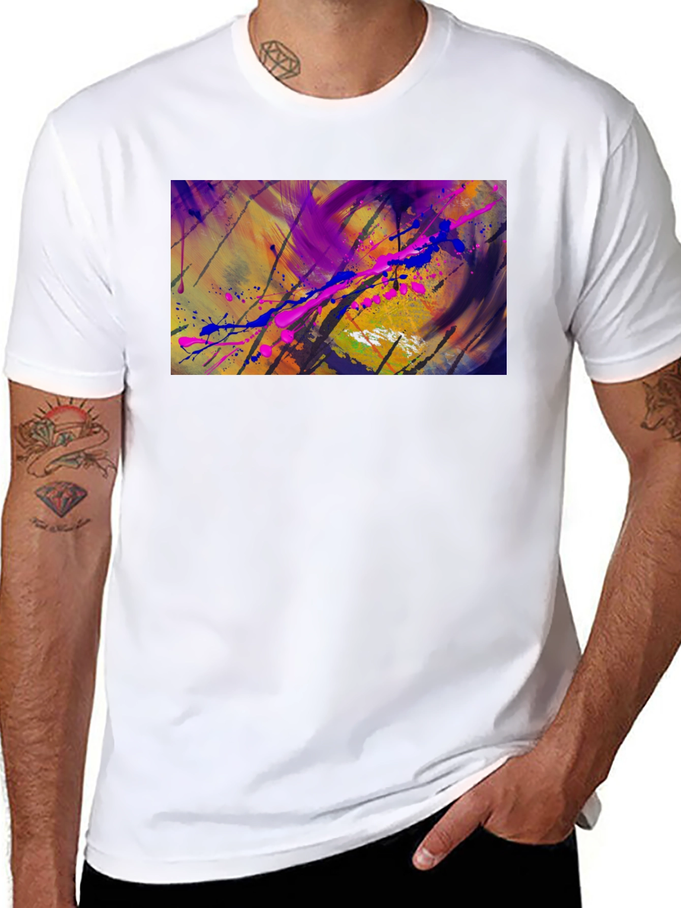 Abstract Art Black T-Shirt - Unique Style