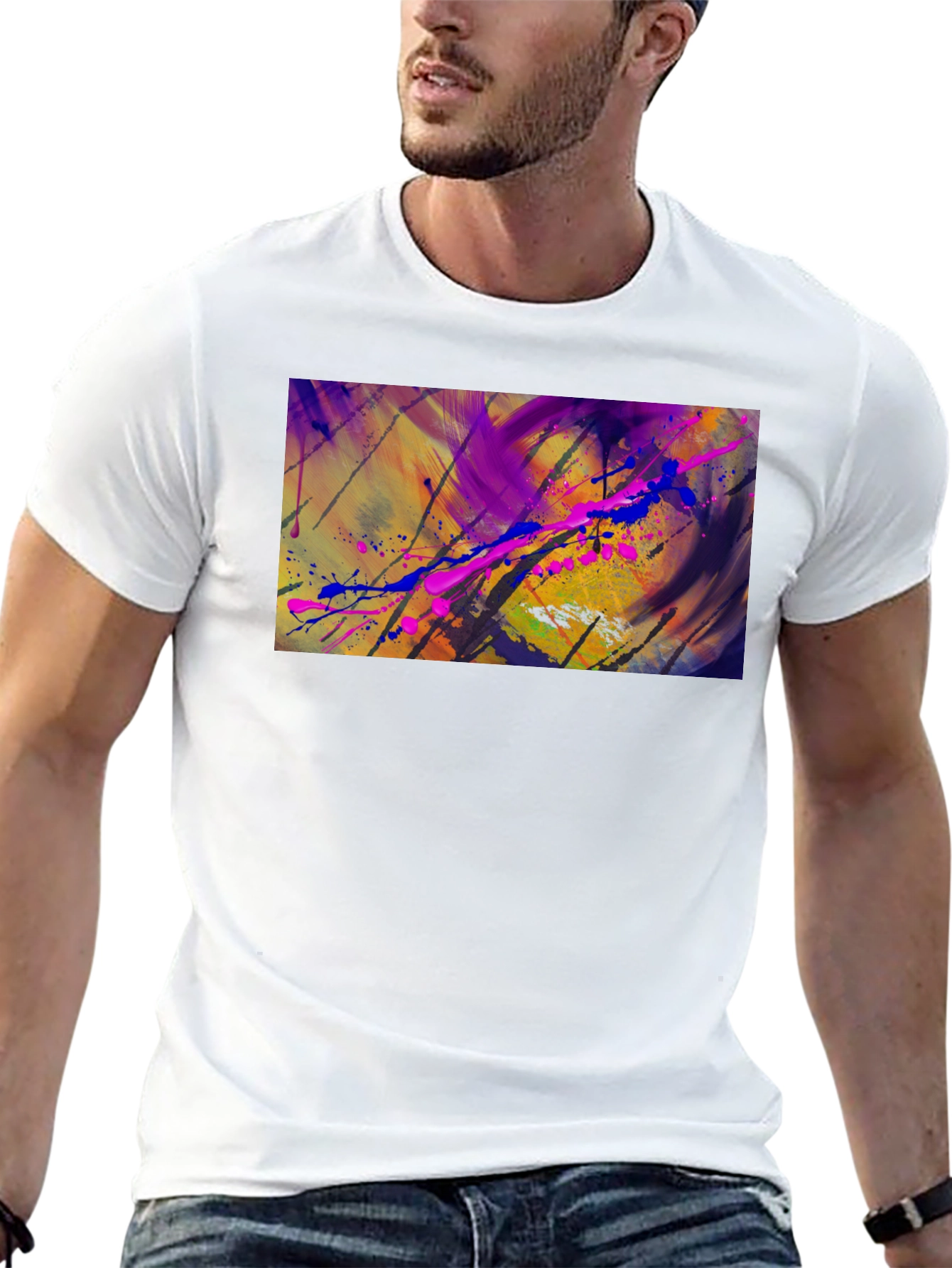 Abstract Art Black T-Shirt - Unique Style