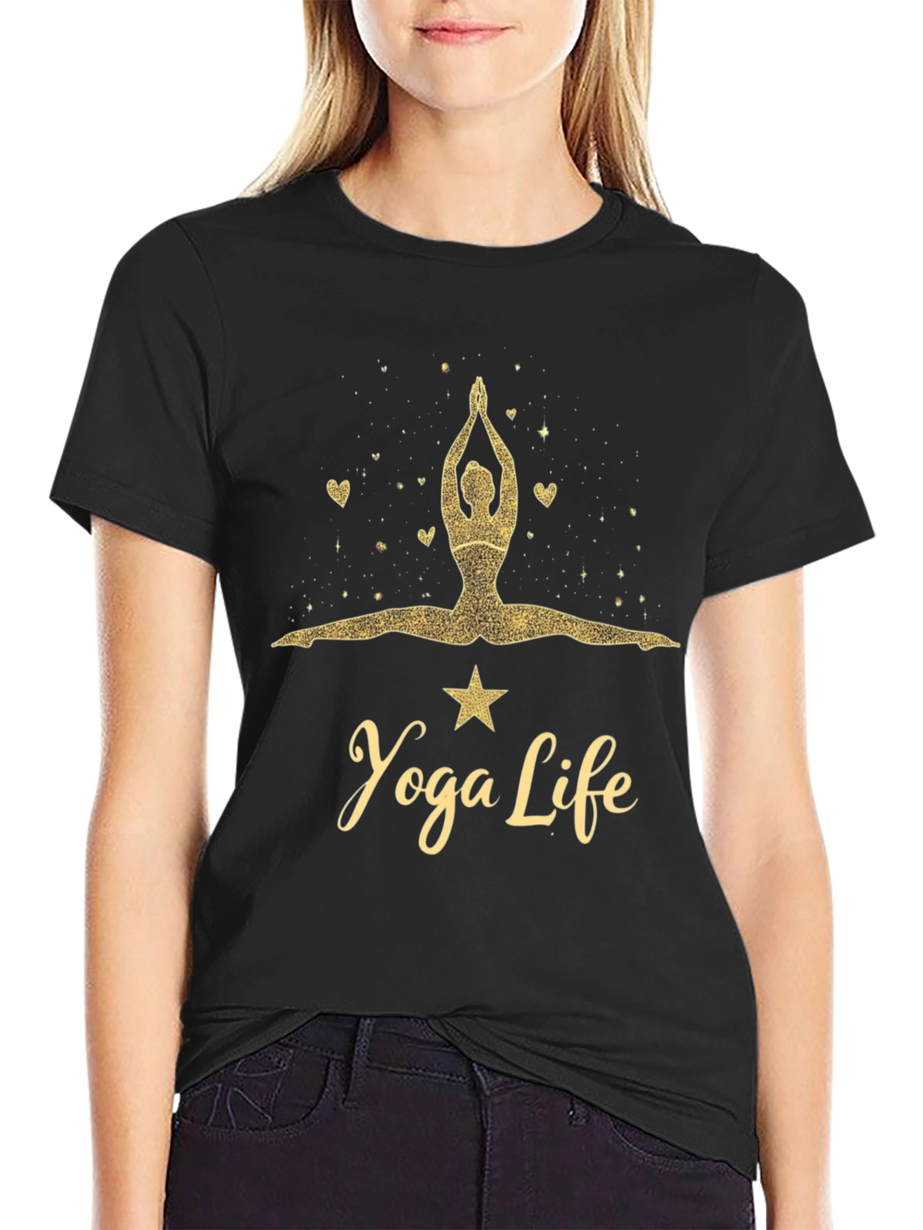 Yoga Life Graphic Tee - Black