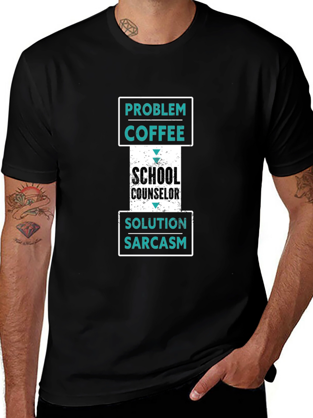 School Counselor Coffee Sarcasm T-Shirt