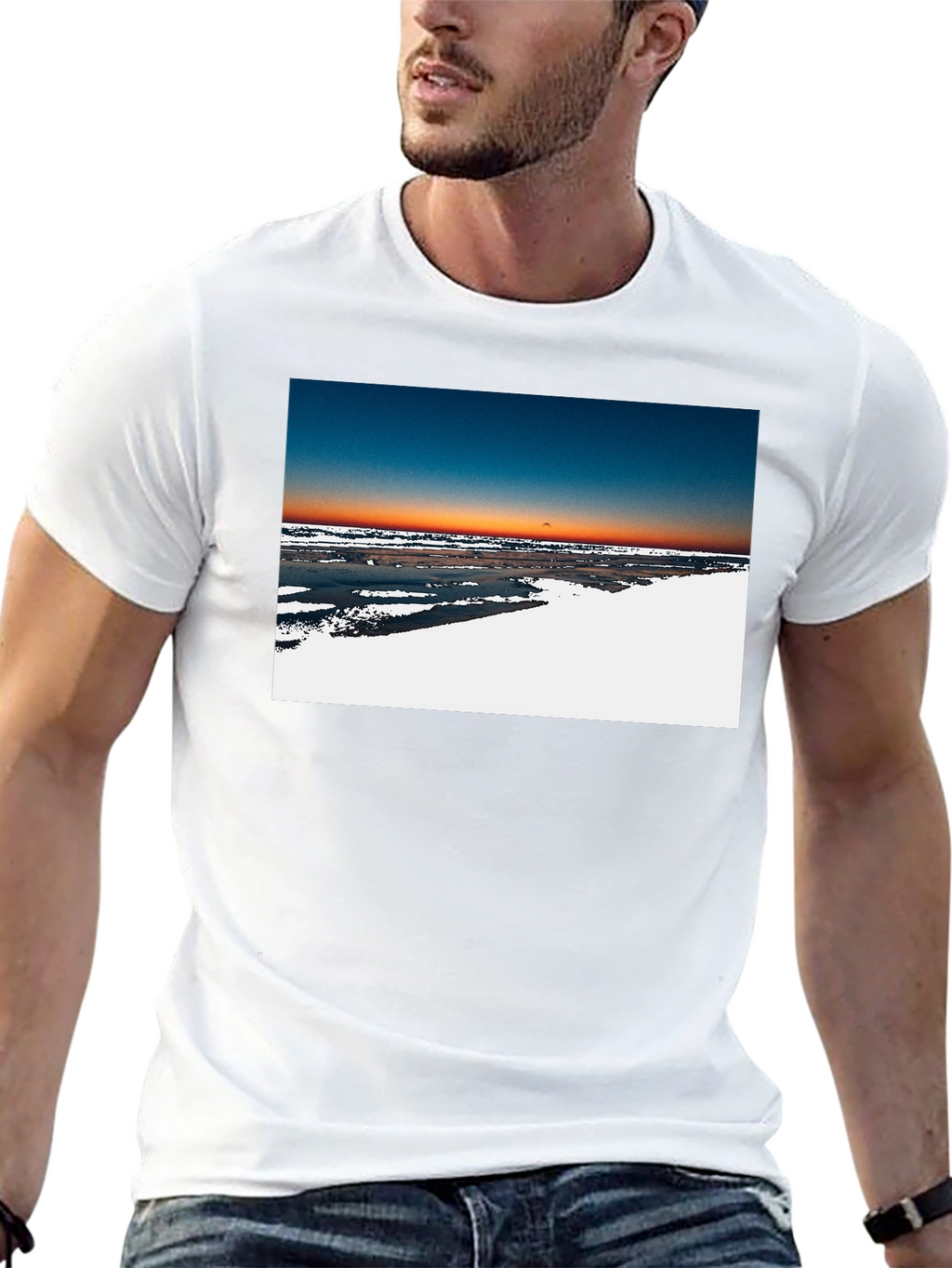 Sunset Beach Graphic Tee - Soft Cotton Blend