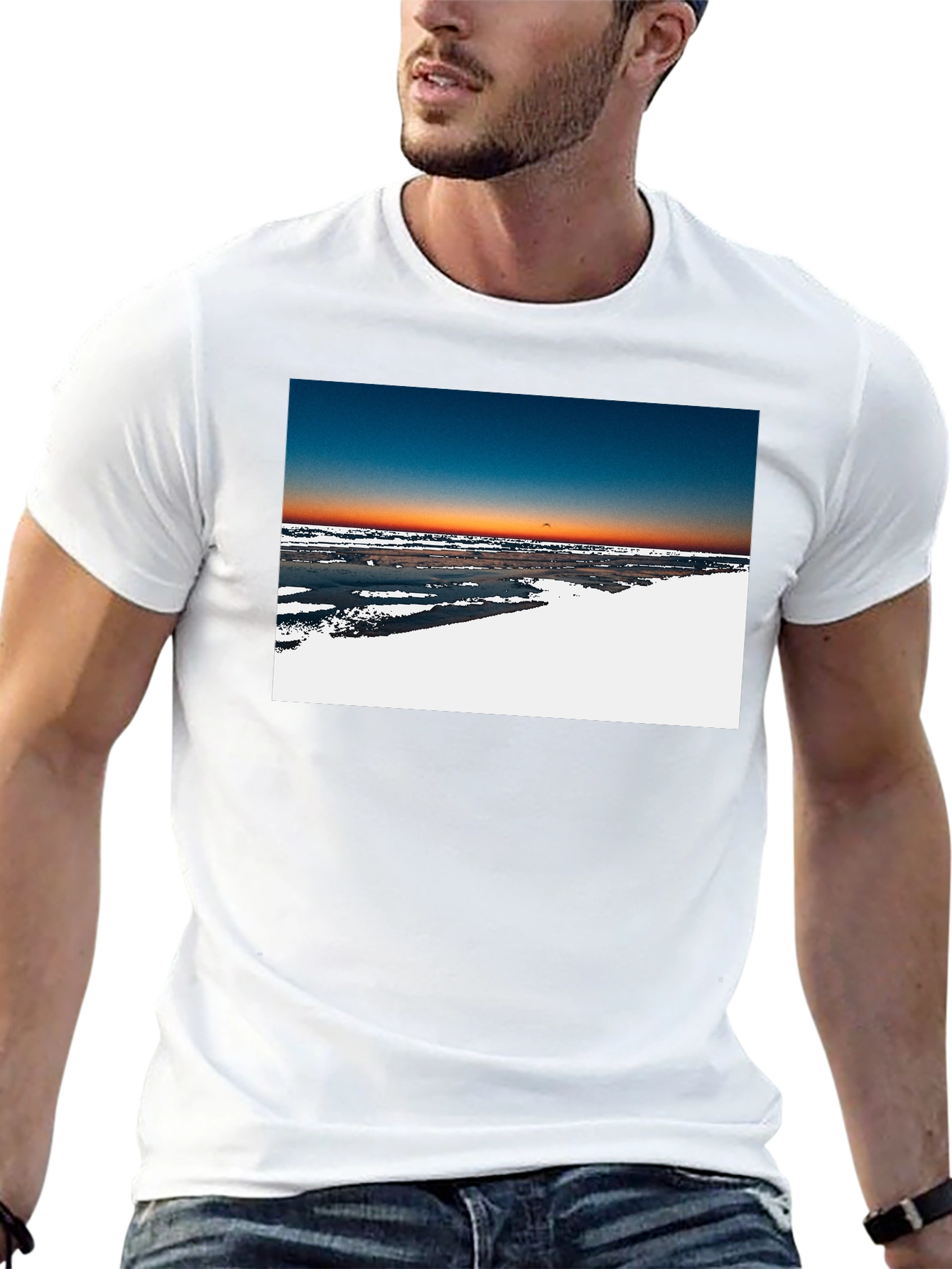 Sunset Beach Graphic Tee - Soft Cotton Blend