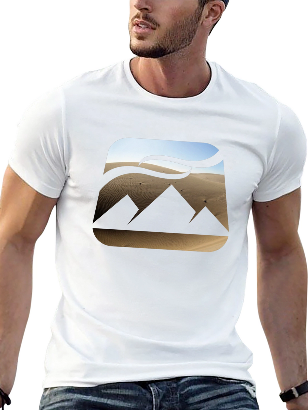 Desert Pyramid Graphic Tee - Mens Black T-Shirt