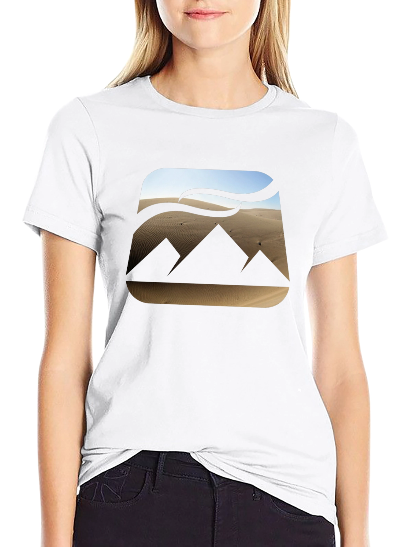 Desert Pyramid Graphic Tee - Mens Black T-Shirt
