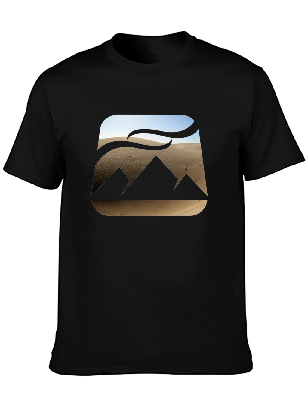 Desert Pyramid Graphic Tee - Mens Black T-Shirt