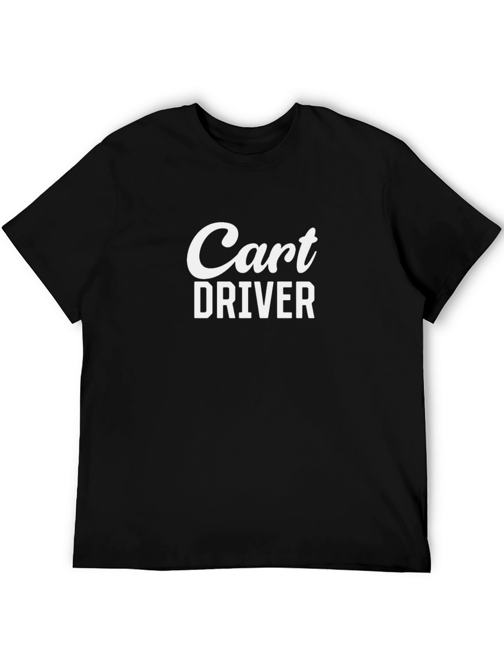 Cart Driver Tee - Black Cotton Graphic T-Shirt