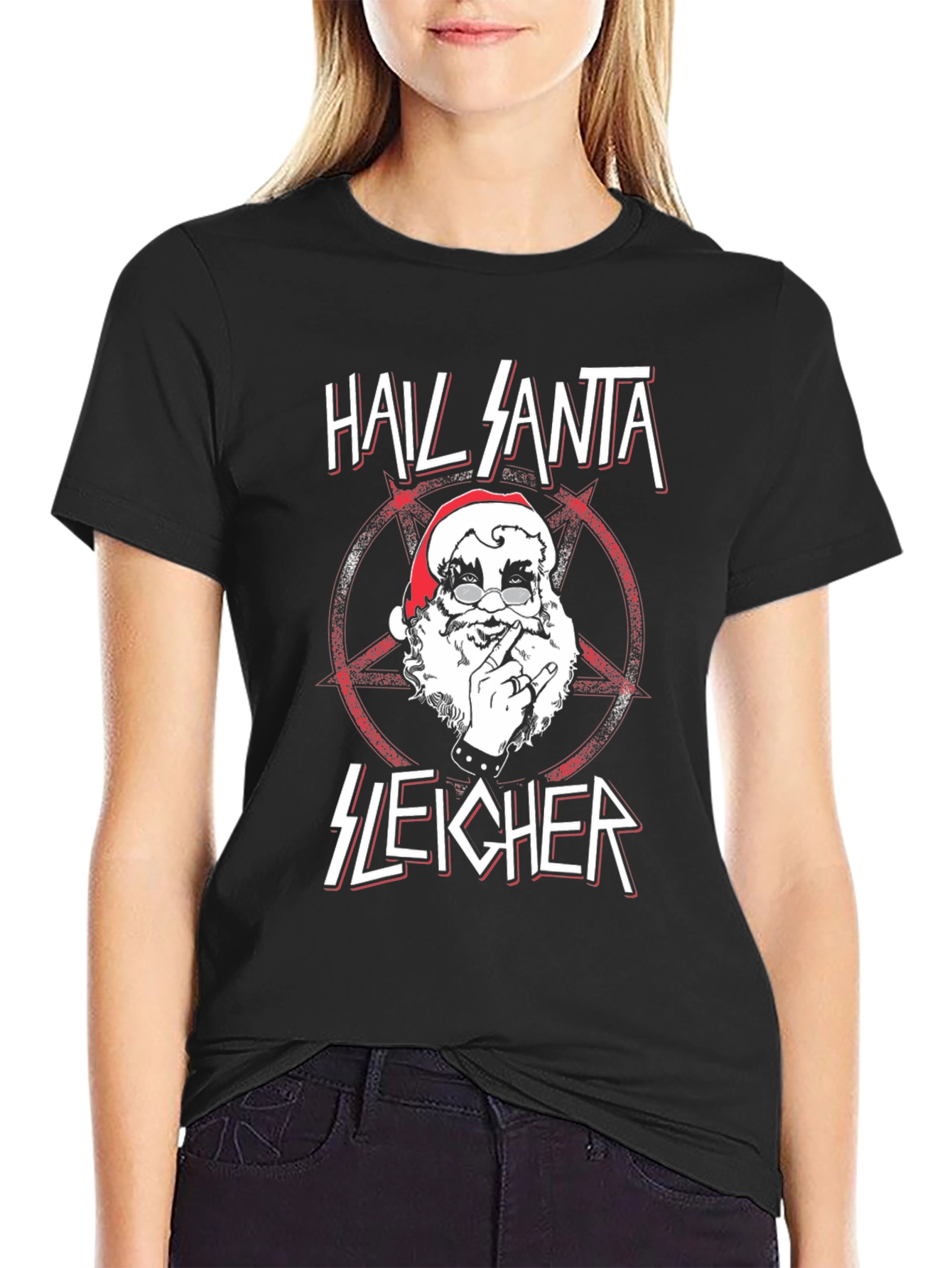 Hail Santa Sleigher Graphic T-Shirt