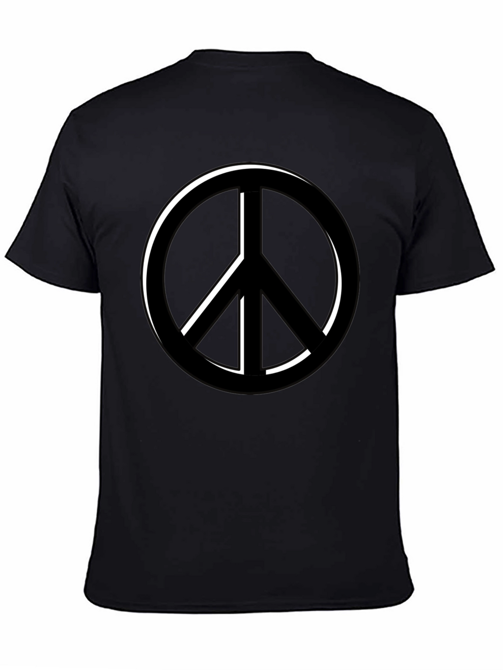 Peace Symbol Black T-Shirt - Relaxed Fit
