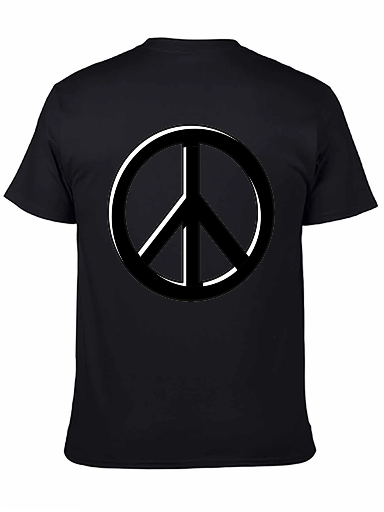 Peace Symbol Black T-Shirt - Relaxed Fit