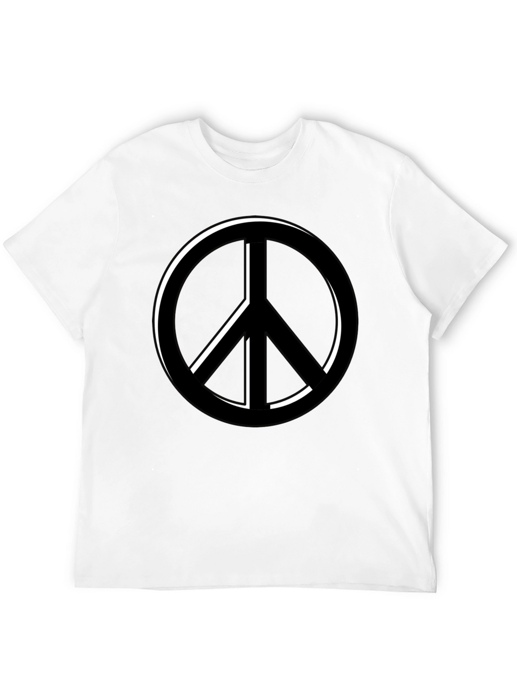 Peace Symbol Black T-Shirt - Relaxed Fit