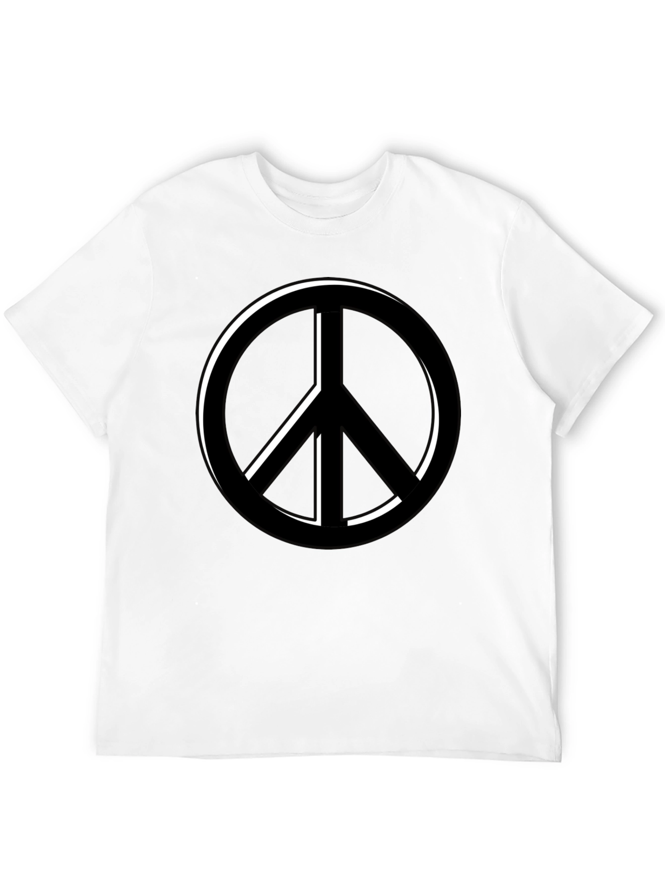 Peace Symbol Black T-Shirt - Relaxed Fit