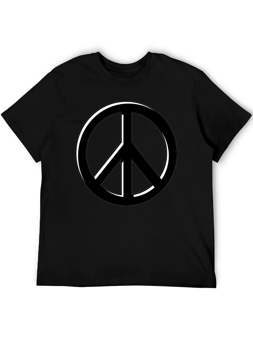 Peace Symbol Black T-Shirt - Relaxed Fit