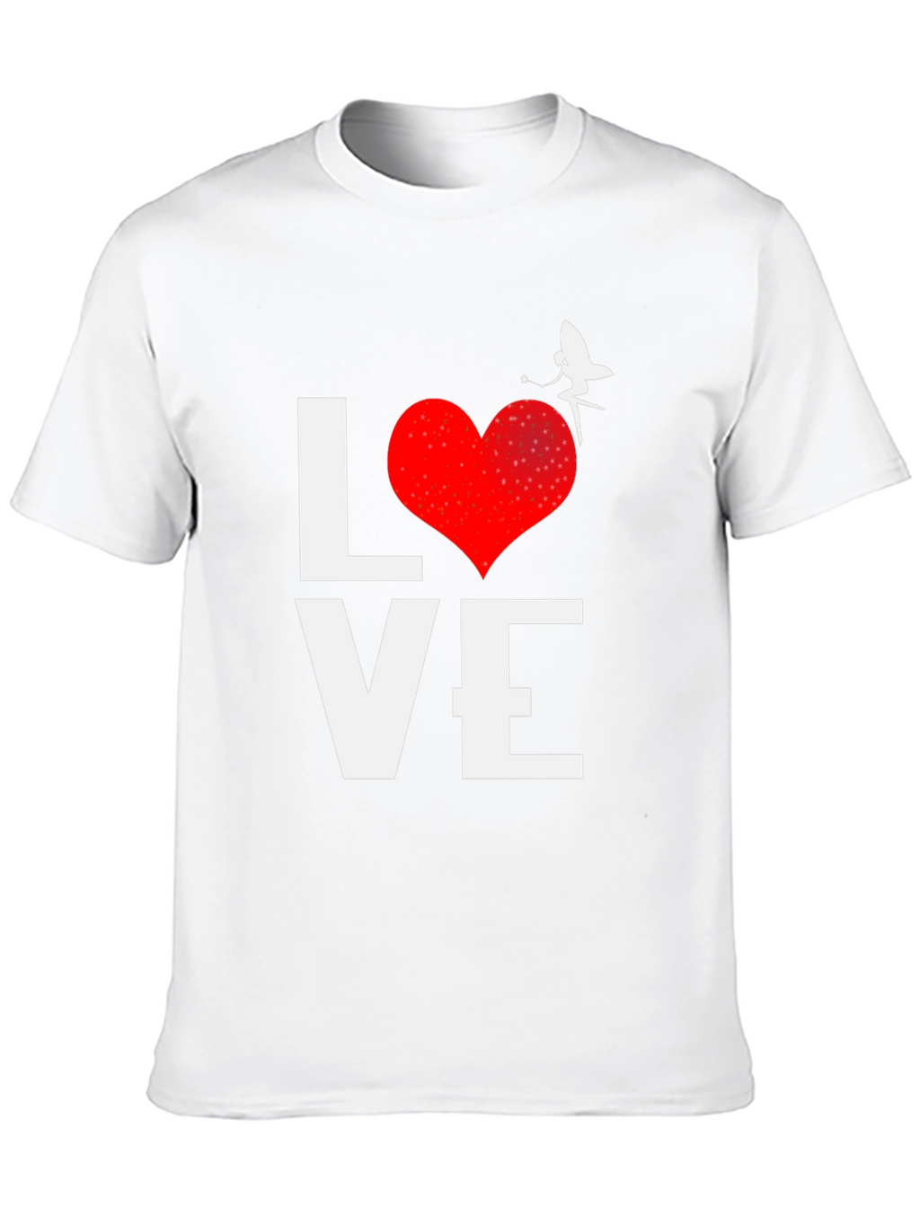 Love Fairy Graphic Tee - Black Cotton Blend Shirt