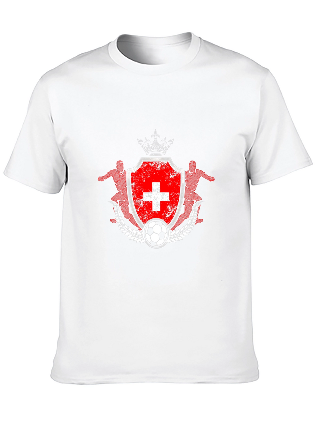 Swiss Football T-Shirt - Red Crest Design