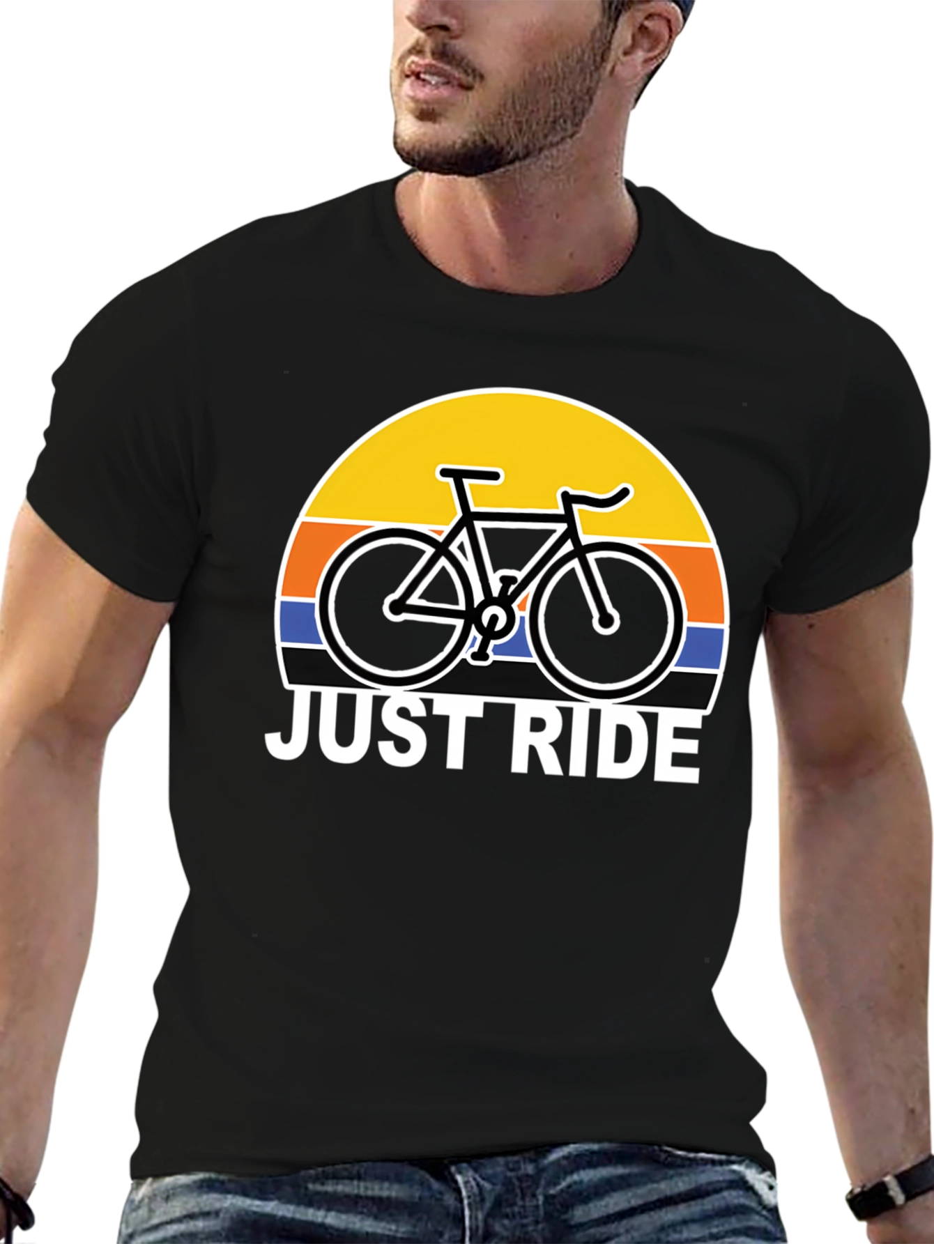 Just Ride Retro Bike Graphic Tee