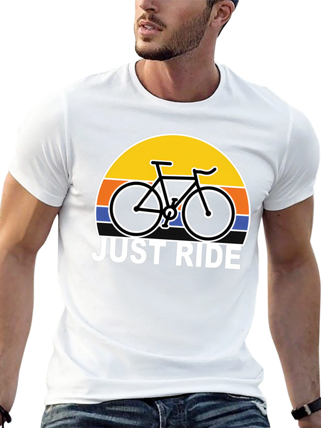 Just Ride Retro Bike Graphic Tee
