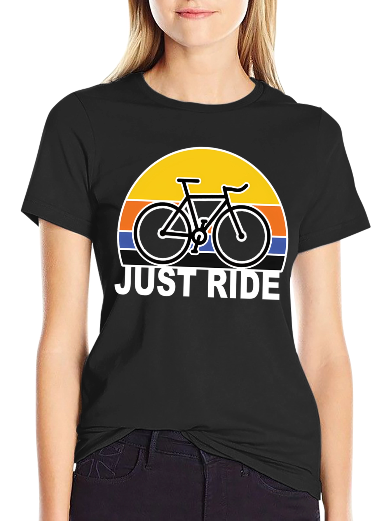 Just Ride Retro Bike Graphic Tee