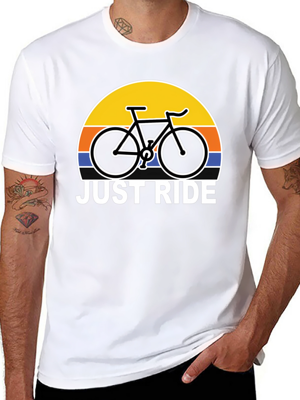 Just Ride Retro Bike Graphic Tee