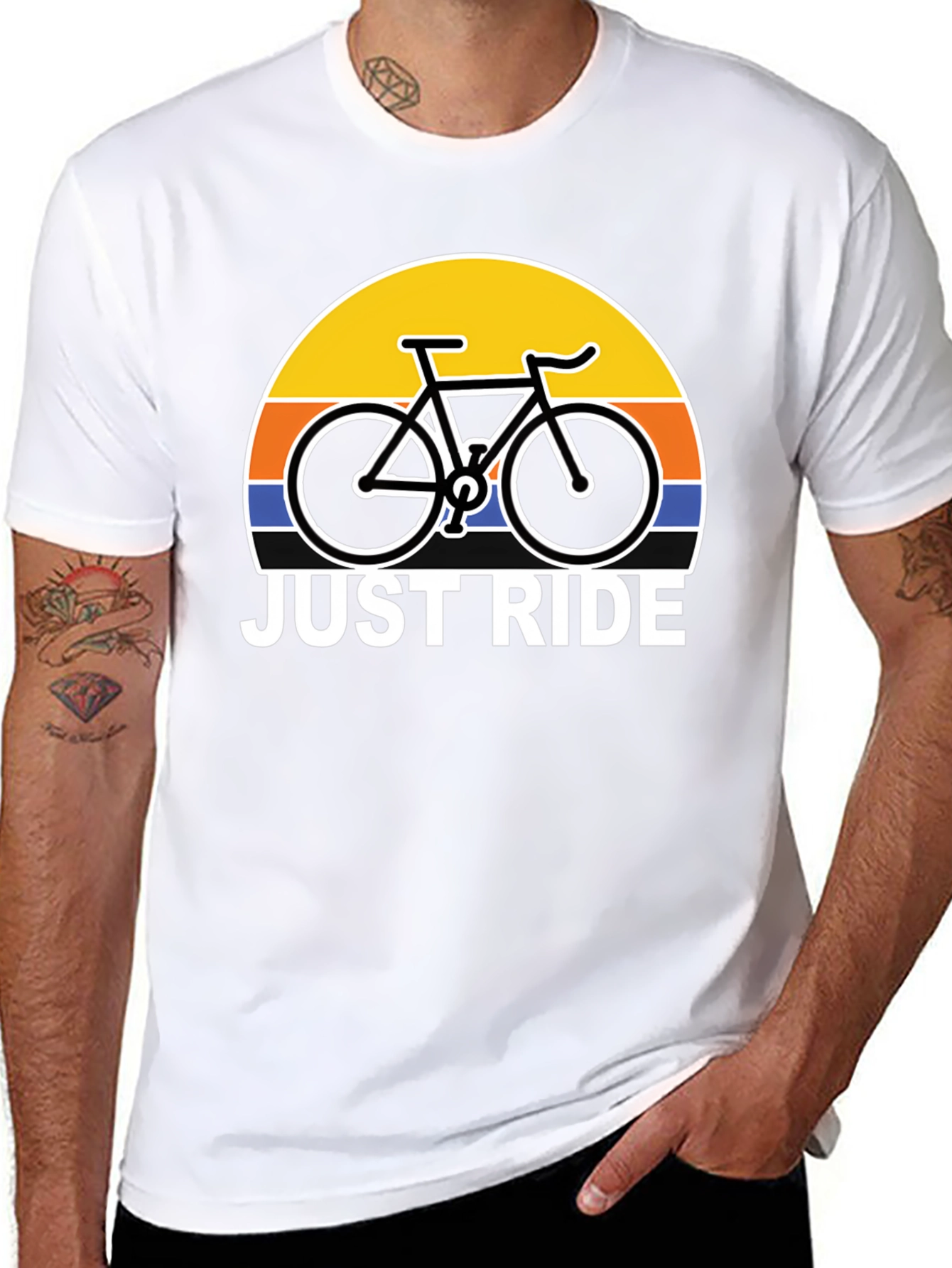 Just Ride Retro Bike Graphic Tee