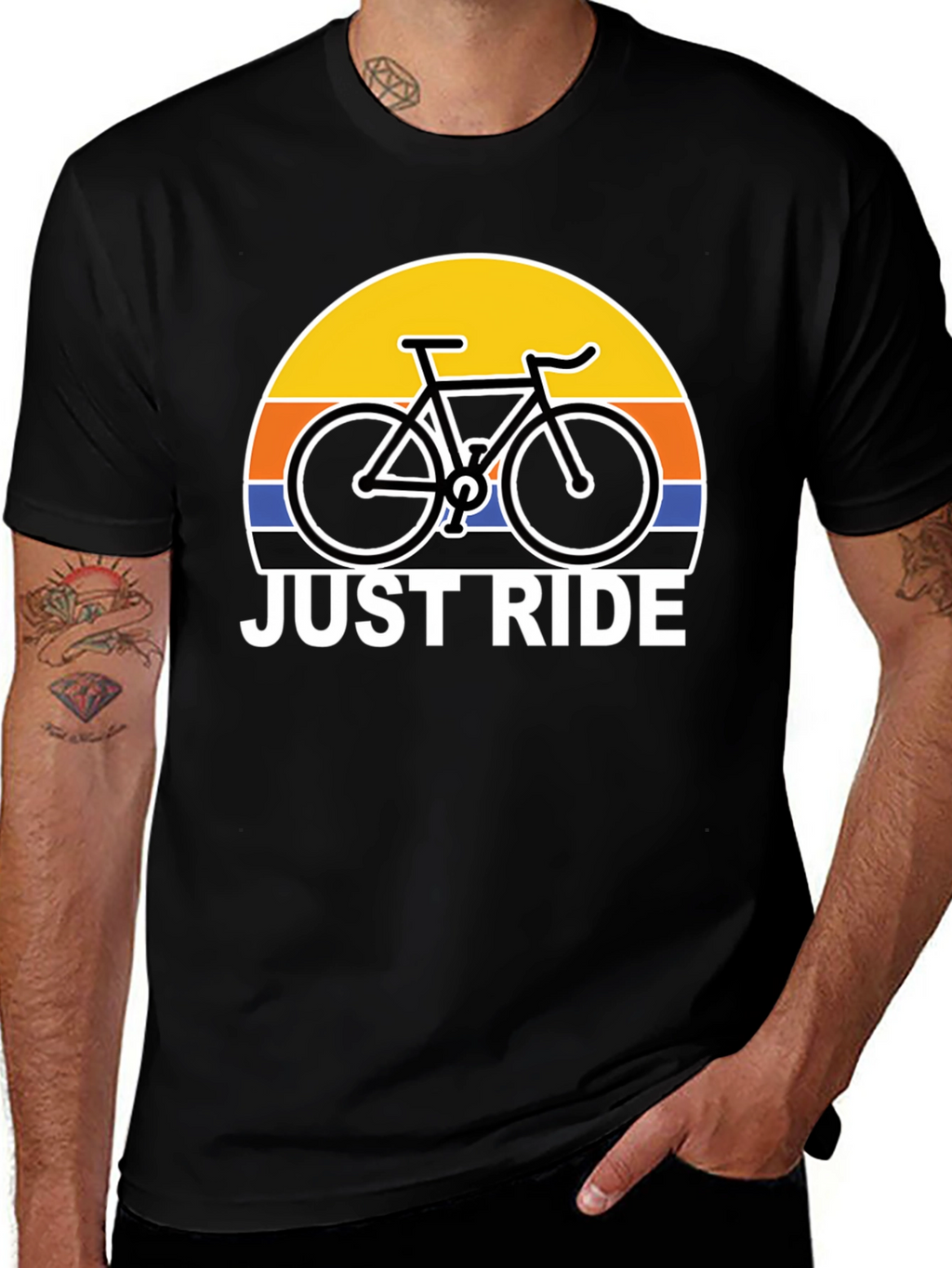 Just Ride Retro Bike Graphic Tee