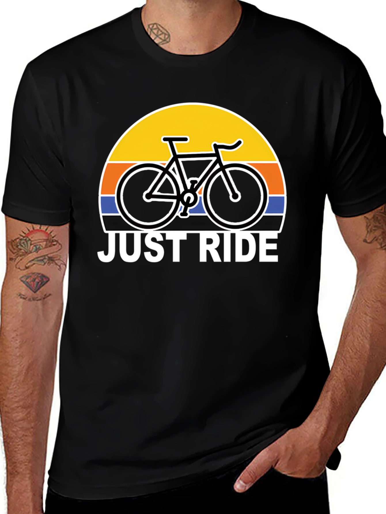 Just Ride Retro Bike Graphic Tee