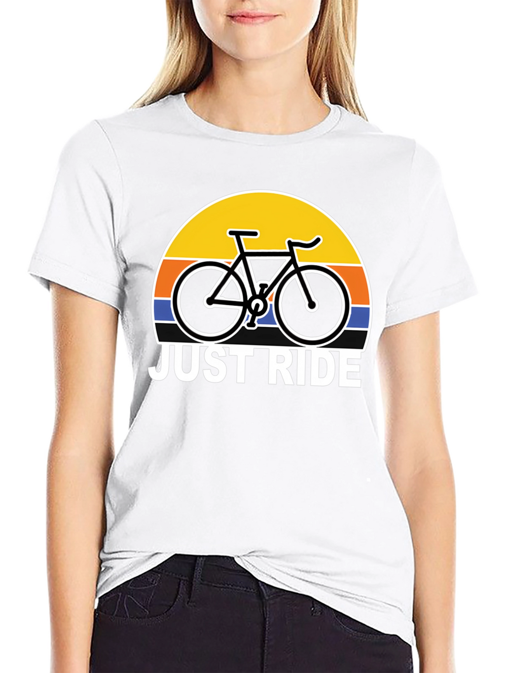 Just Ride Retro Bike Graphic Tee