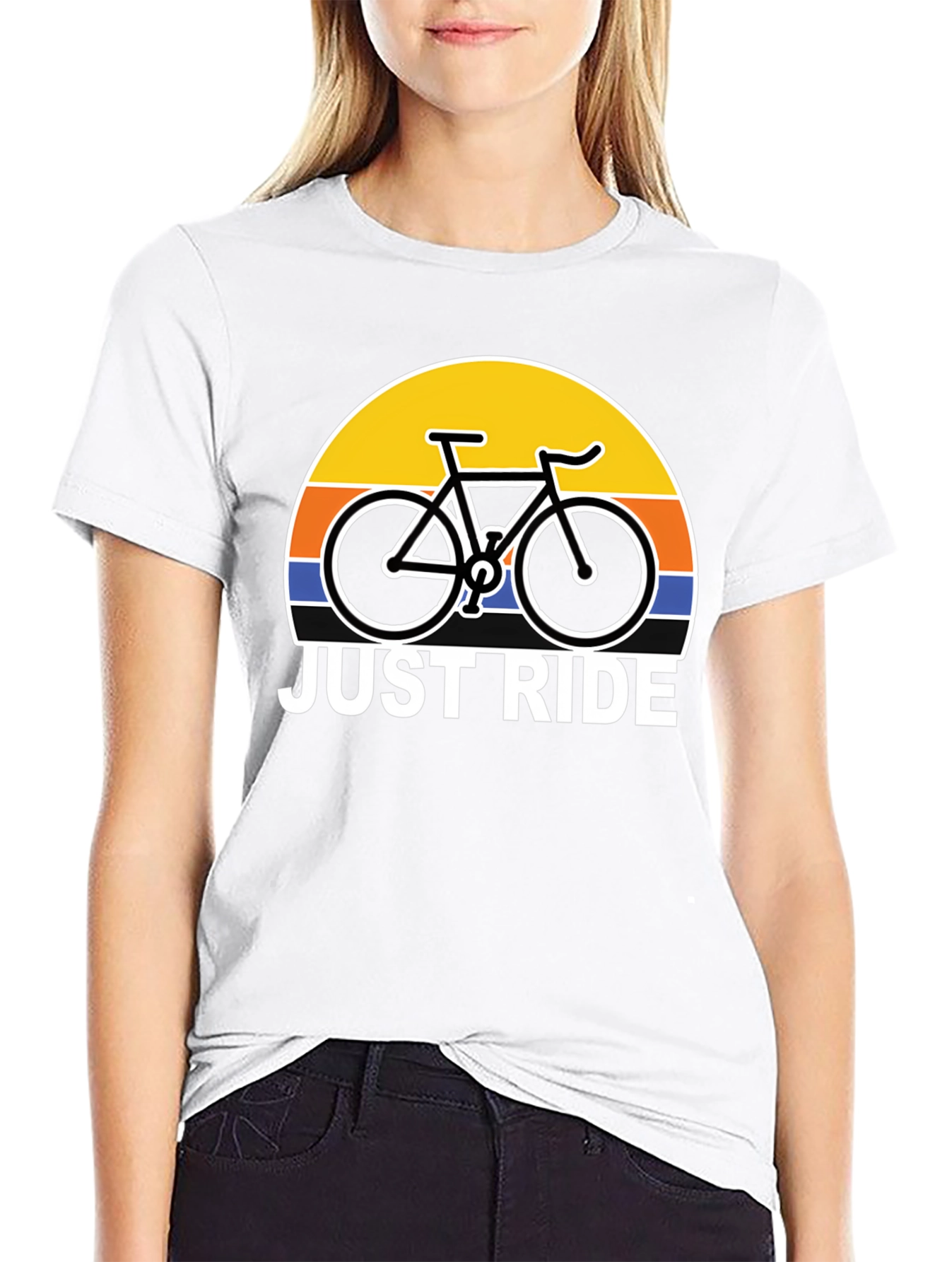 Just Ride Retro Bike Graphic Tee