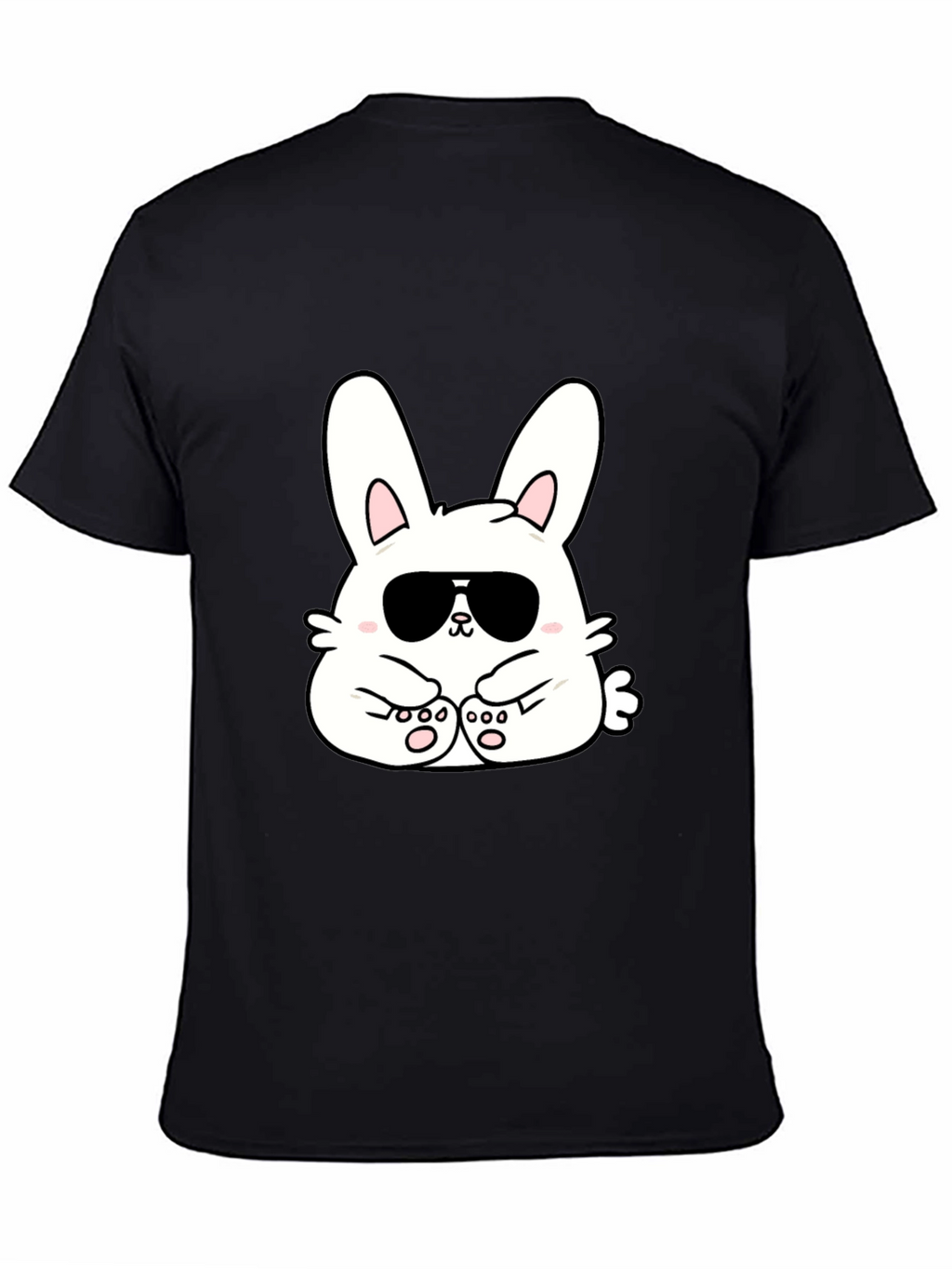 Cool Bunny T-Shirt - Black Cotton Blend