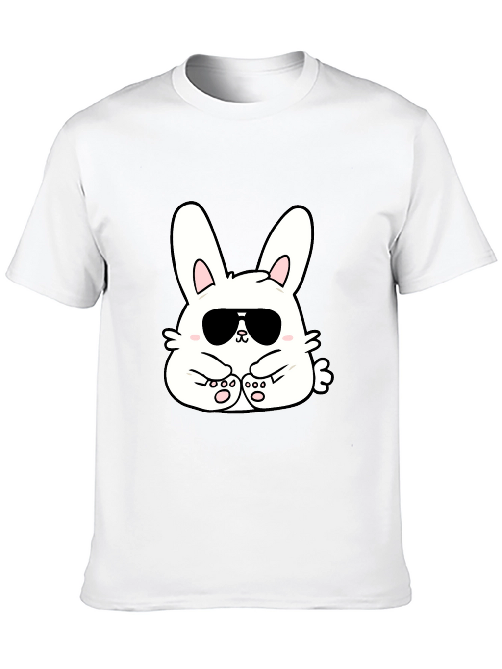Cool Bunny T-Shirt - Black Cotton Blend
