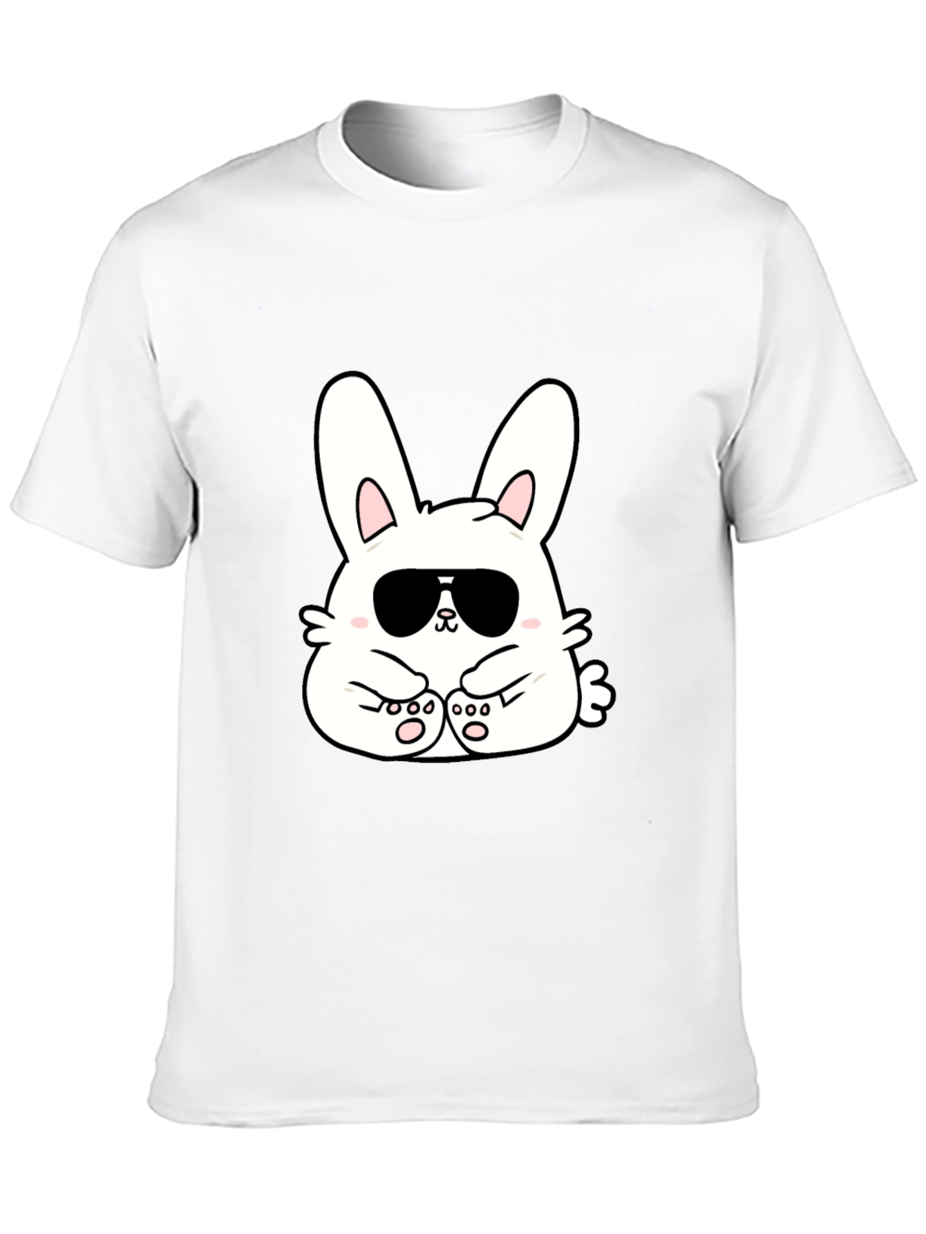 Cool Bunny T-Shirt - Black Cotton Blend